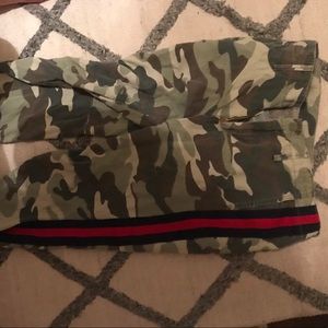 camo joggers with side tape